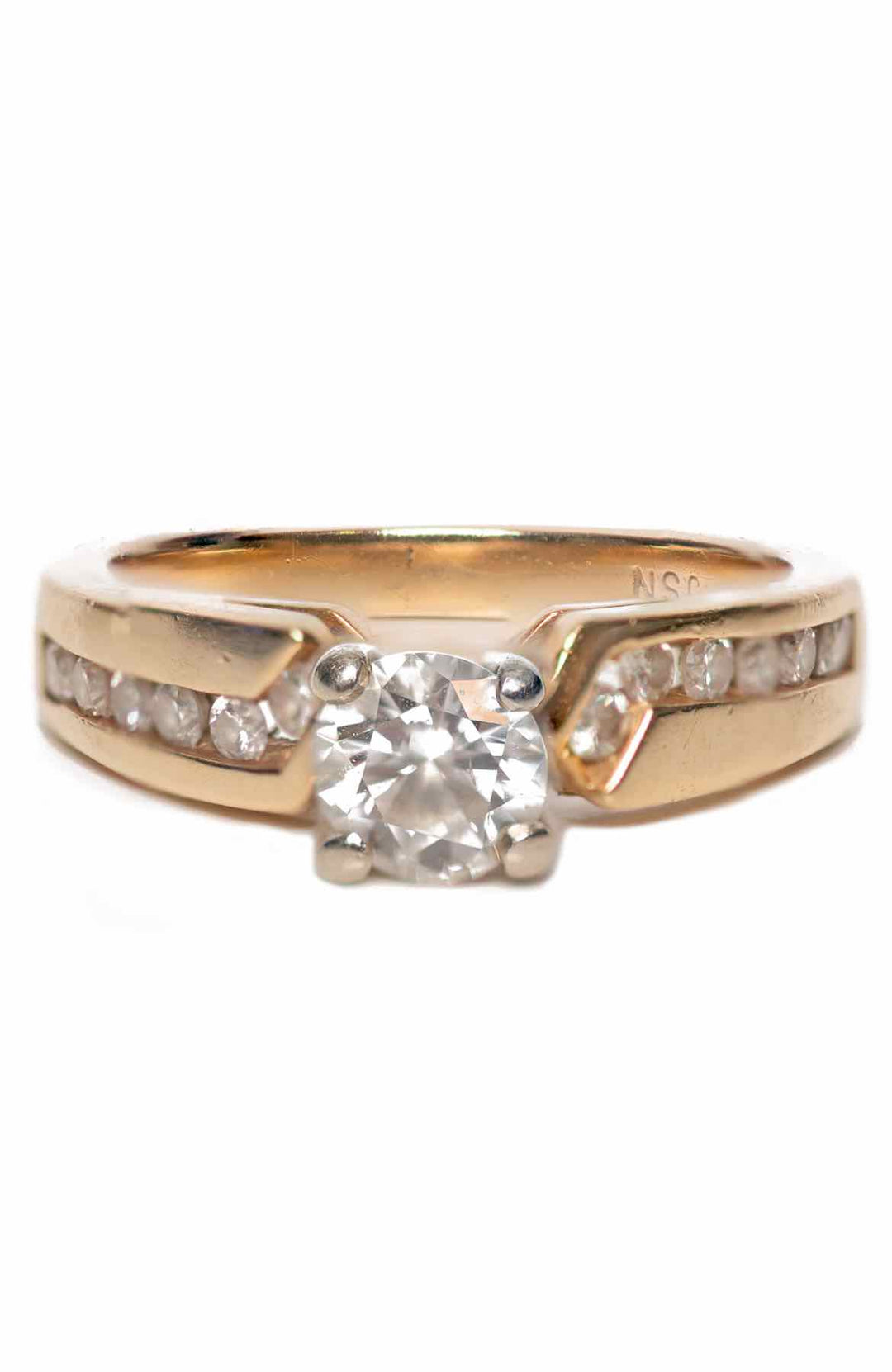Size 5 14K Yellow Gold & 0.53ct Diamond Ring