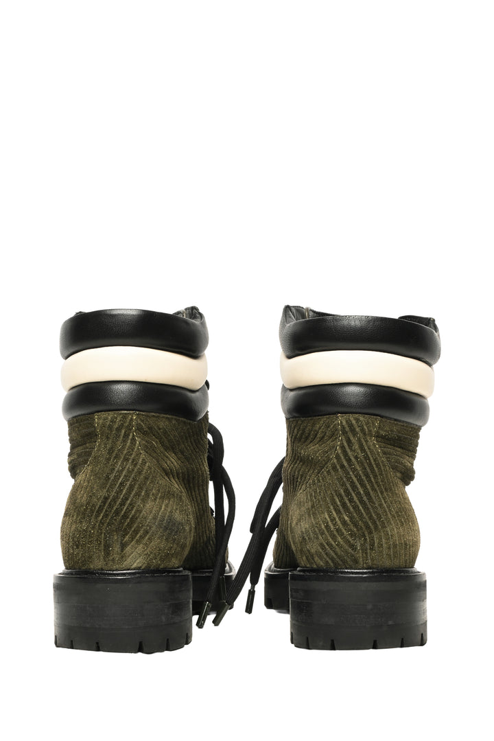 Jimmy Choo Size 37.5 Eshe Corduroy Ankle Boots