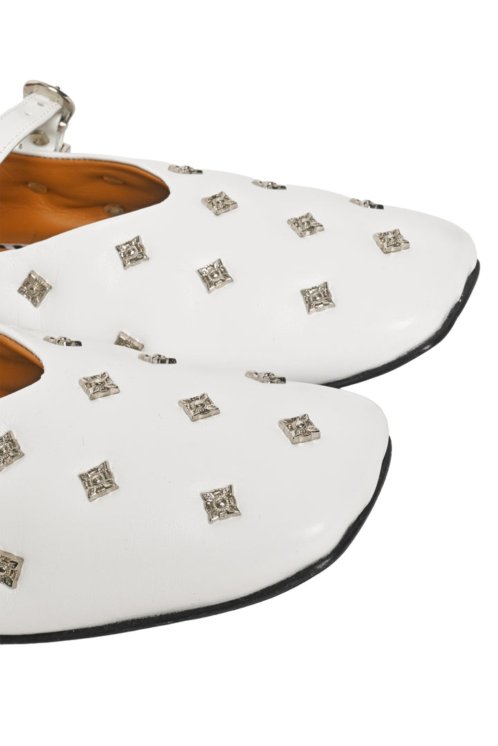 Toga Pulla Size 37 Square Toe Studded Mary Jane Ballerina Flats