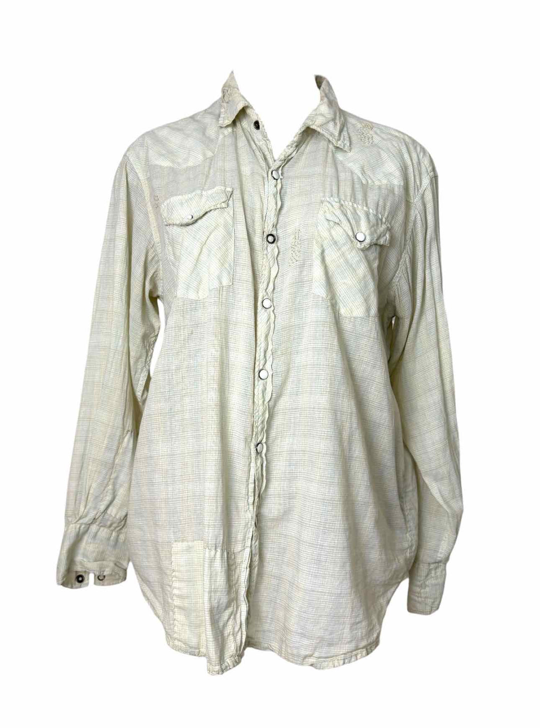 Magnolia Pearl Size OS Plaid Cotton Blouse