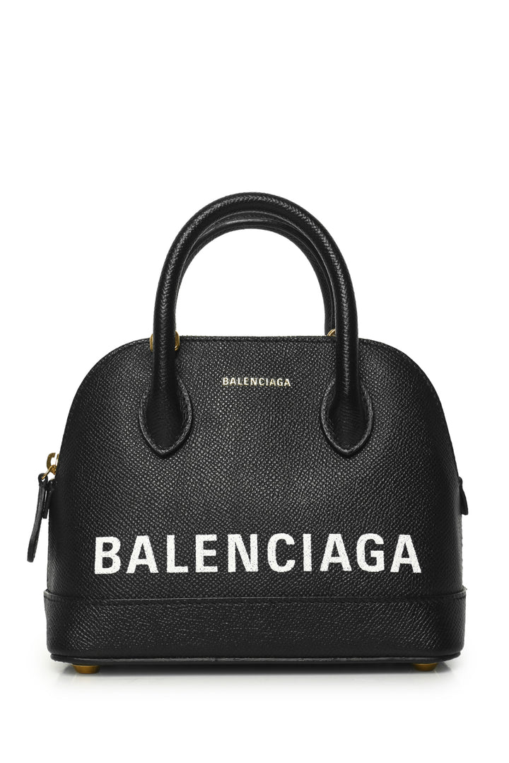 Balenciaga F/W 2018 XXS Ville Logo Top Handle Bag