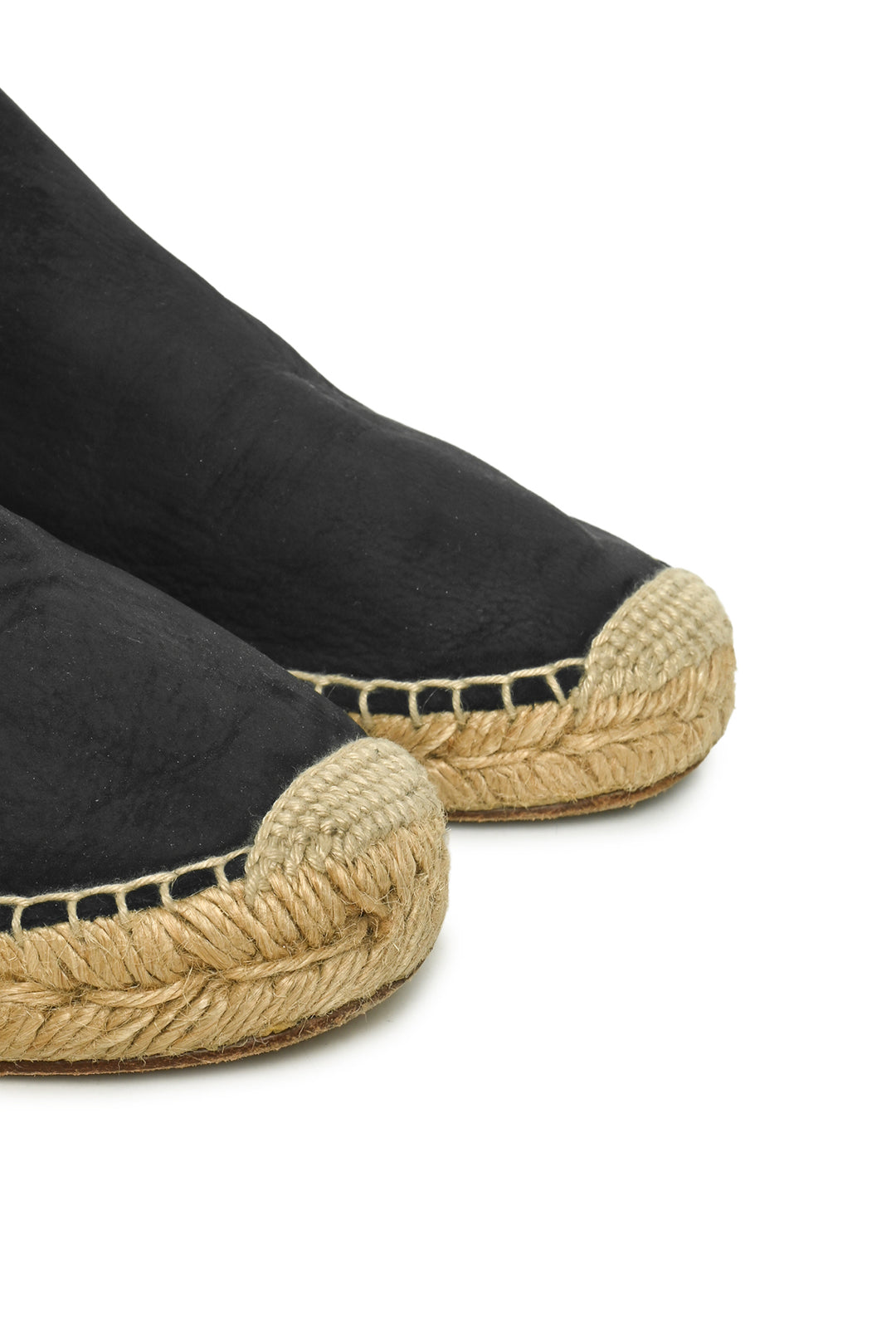 Celine Size 37 Leather Slingback Espadrille Mules