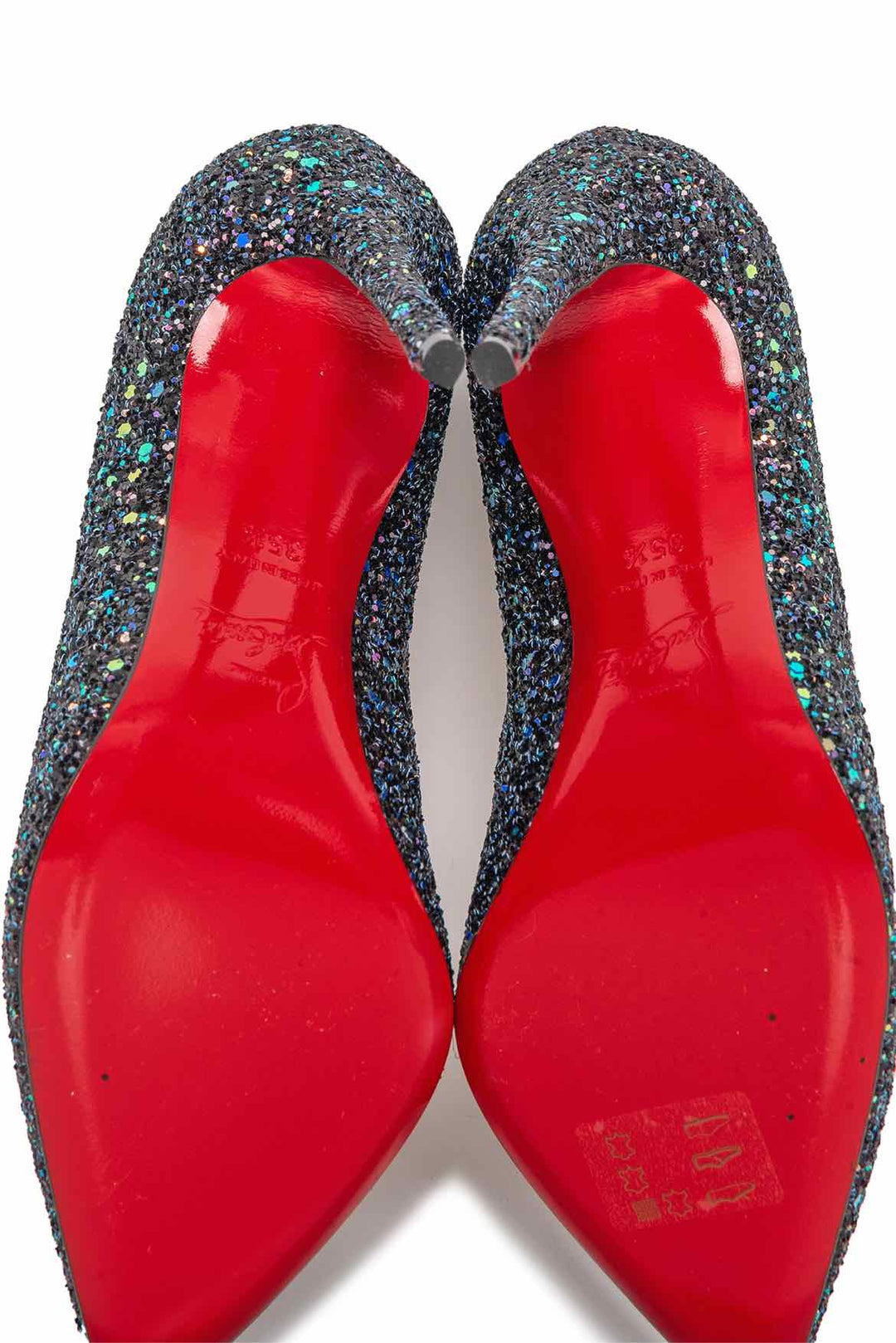 Christian Louboutin Size 35.5 Pigalle 100 Glitter Pumps