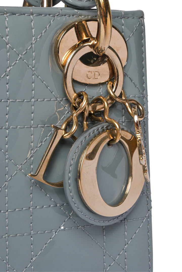 Dior 2022 Patent Cannage Mini Lady Dior Bag