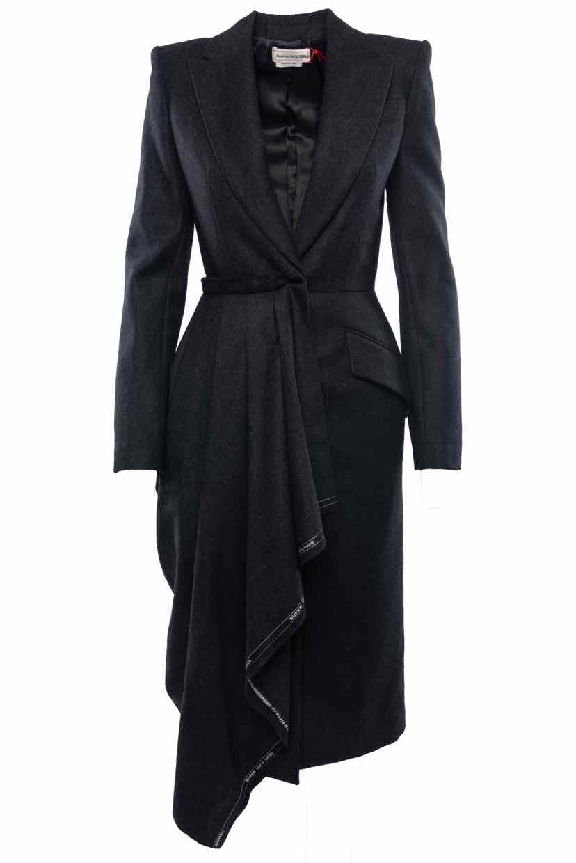 Alexander Mcqueen Size 38 2019 Tailored Wool Coat