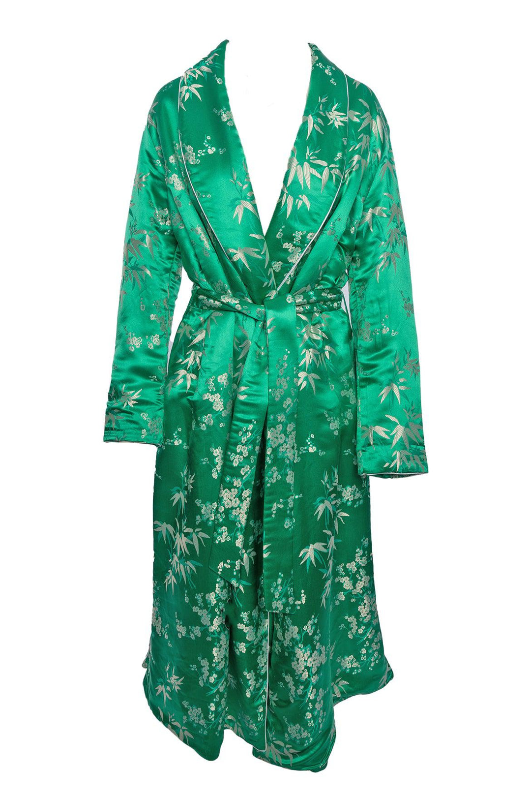 Attico Green Floral Long Kimono Size 44 Coat