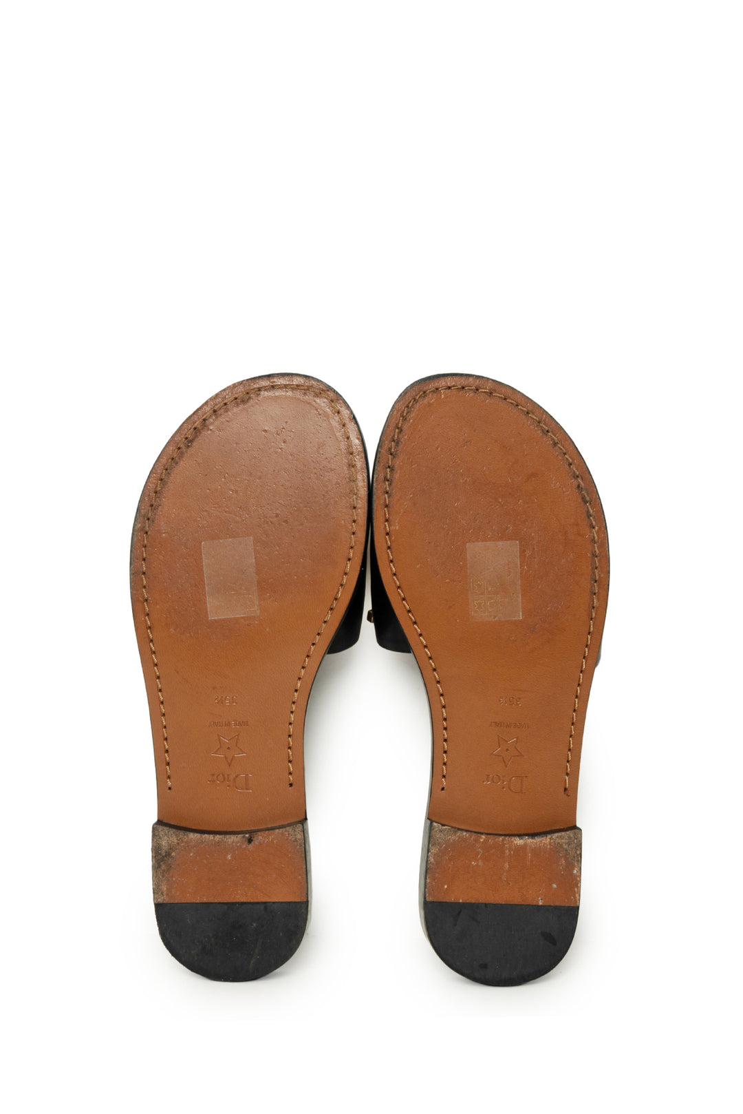 Christian Dior Size 35.5 Revolution Logo Slide Sandals