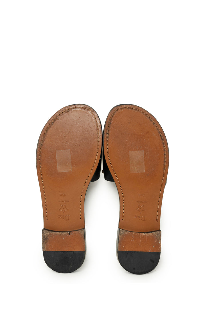 Christian Dior Size 35.5 Revolution Logo Slide Sandals