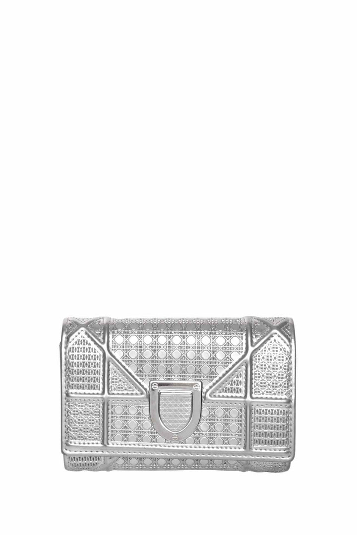 Dior 2016 Diorama Metallic Trifold Wallet
