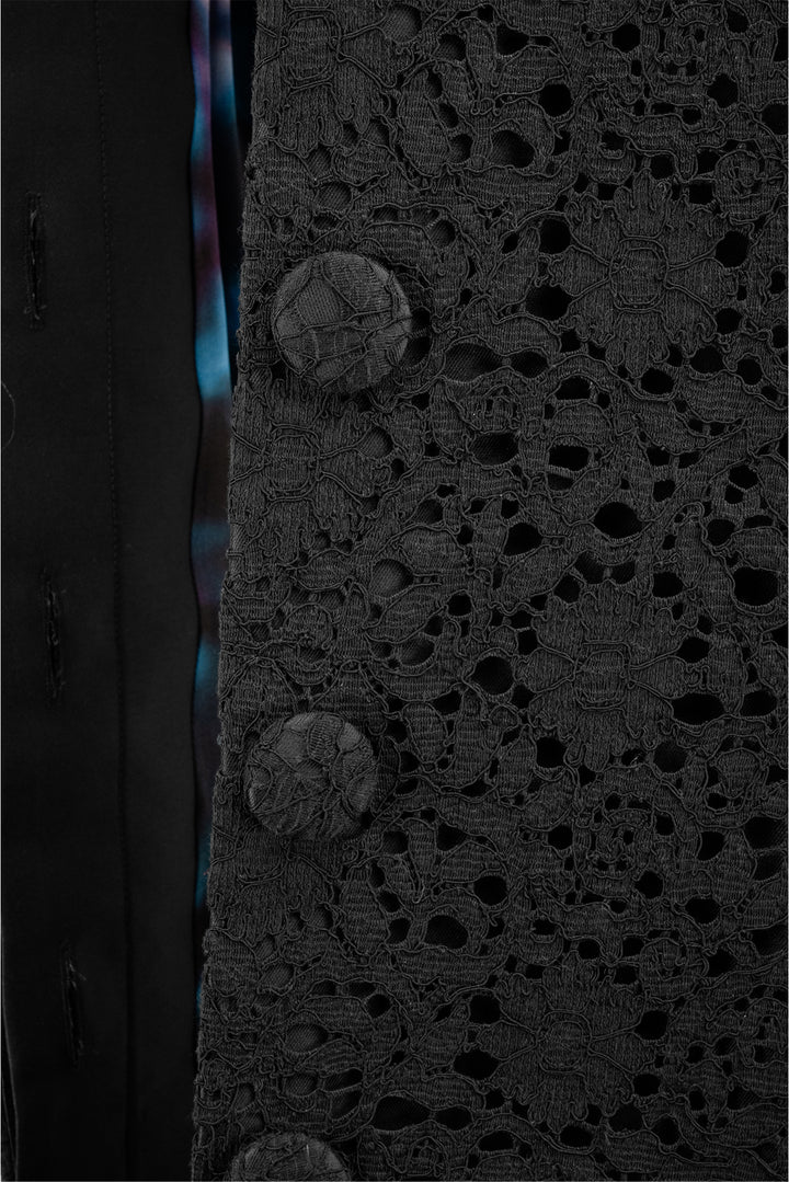 Erdem Size 4 Collarless Eyelet Coat