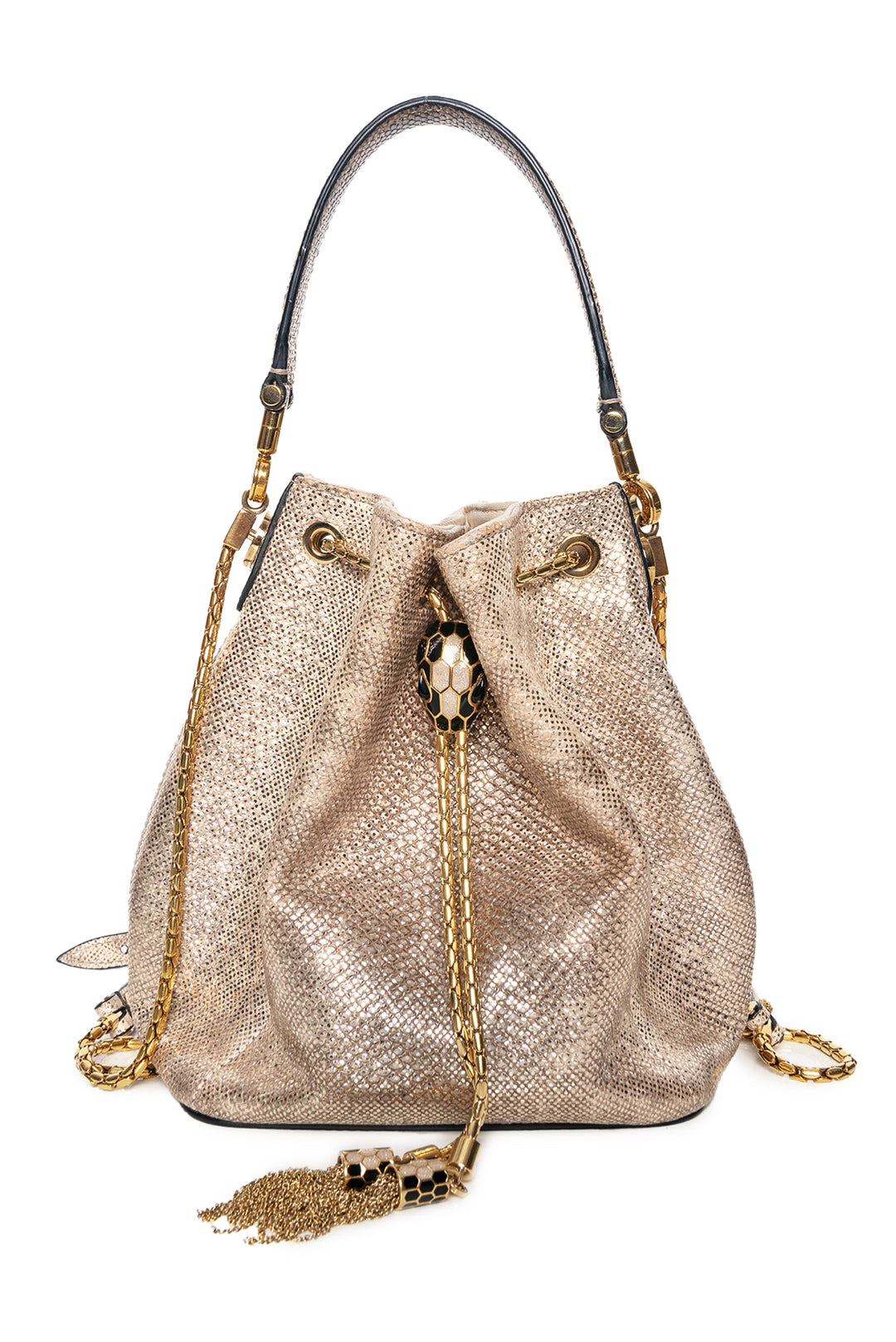 Bvlgari Karung Leather Serpenti Forever Bucket Bag