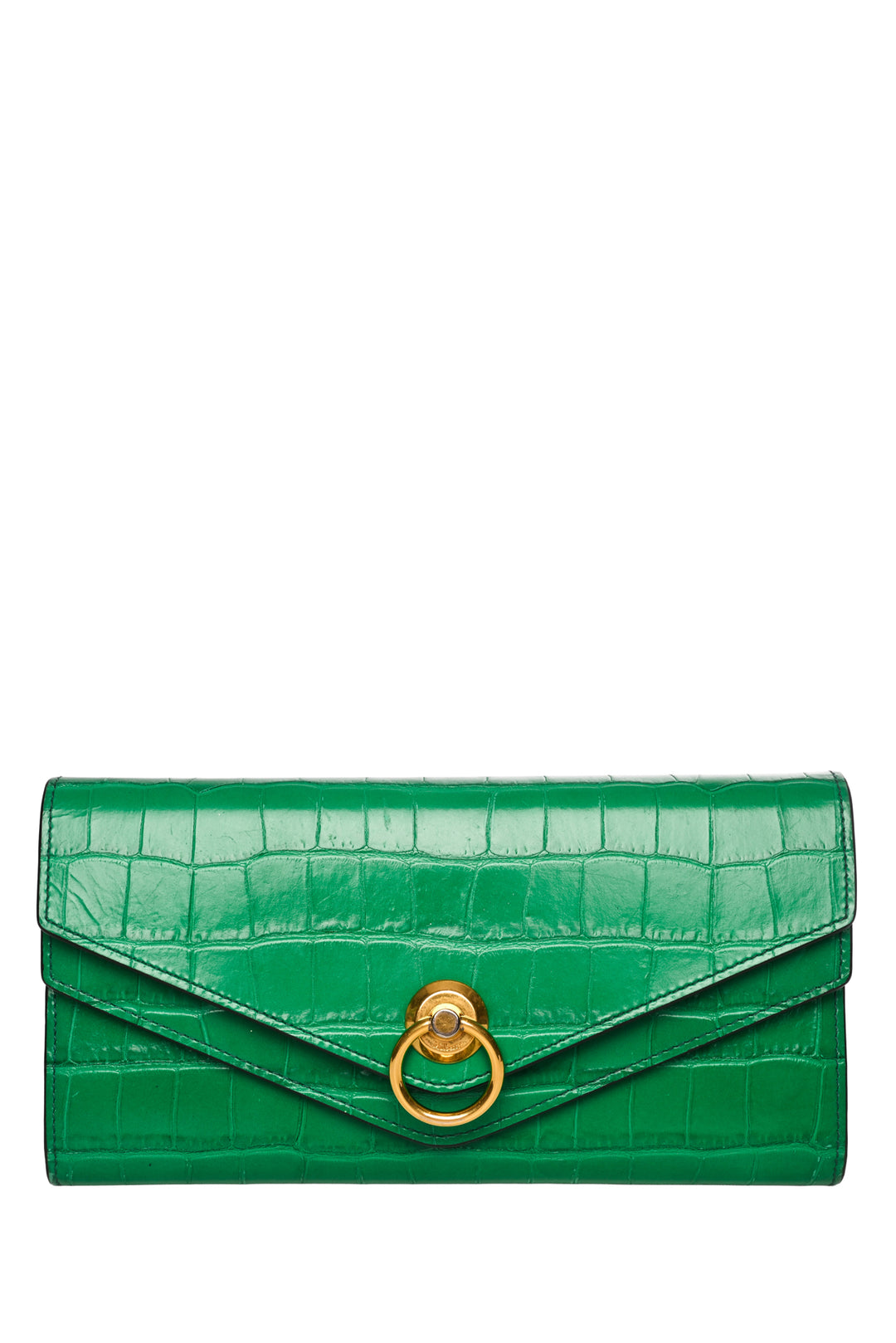 Mulberry Harlow Croc Embossed Long Wallet