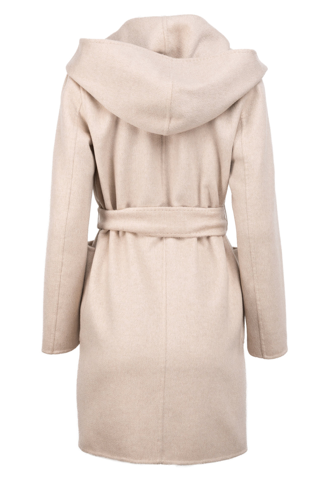 Max Mara Size 6 Hooded Belted Cashmere Coat