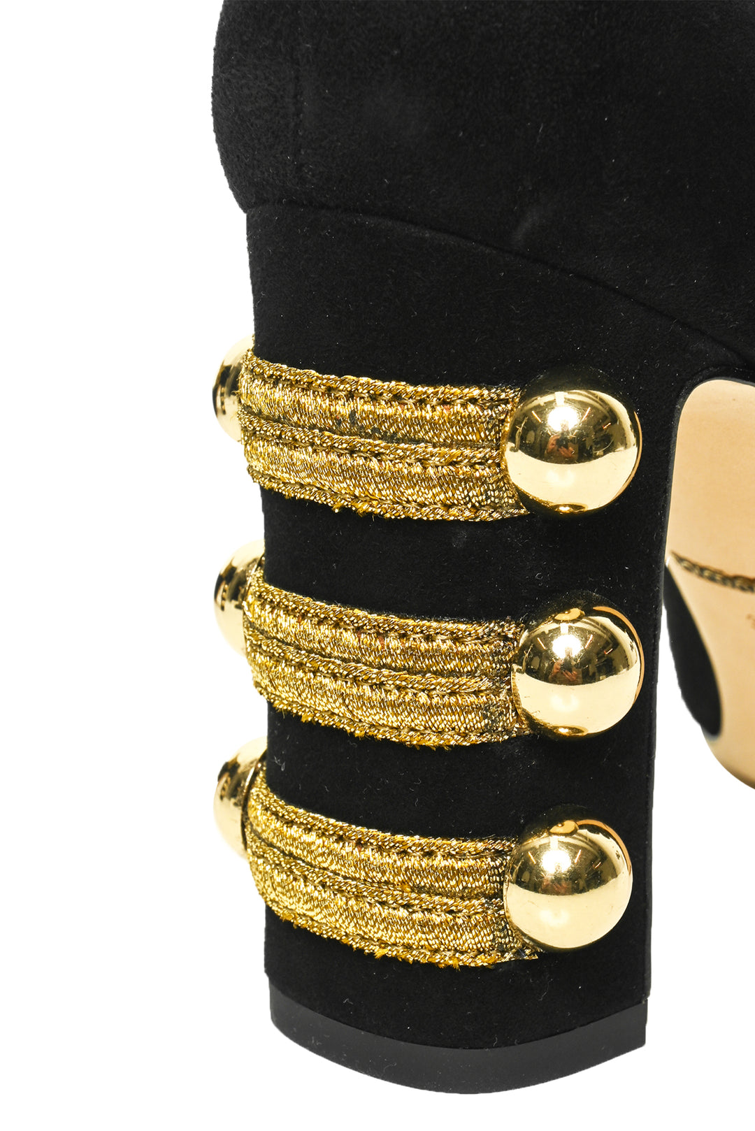 Dolce & Gabbana Size 36.5 Suede Military Mary Jane Pumps