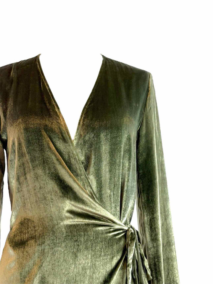 Attico Size Velvet Wrap Dress Luxury Used Designer Dresses