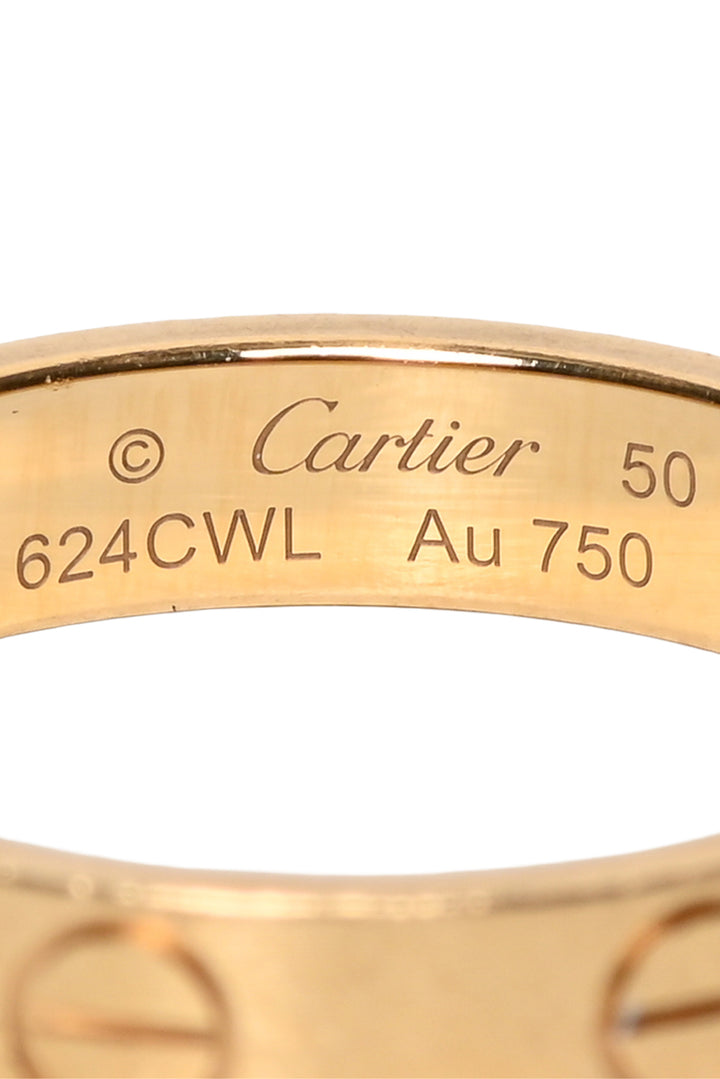 Cartier Size 5 18K Gold Love Ring Small Model