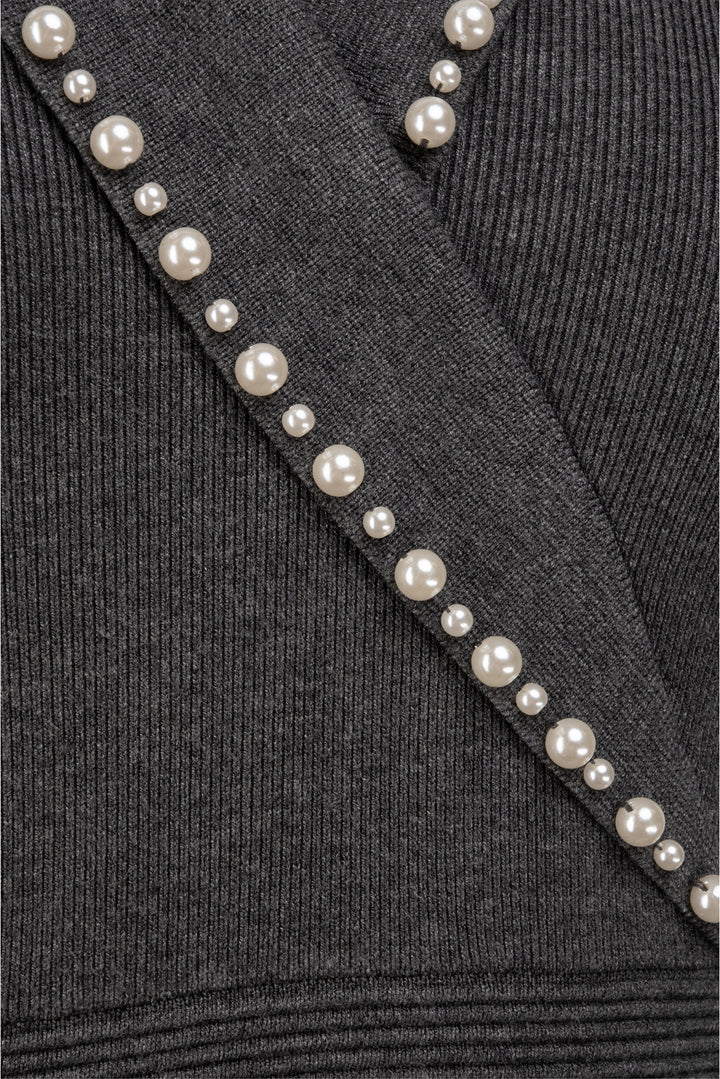 Sandro Size 36 Pearl Detail Knit Dress