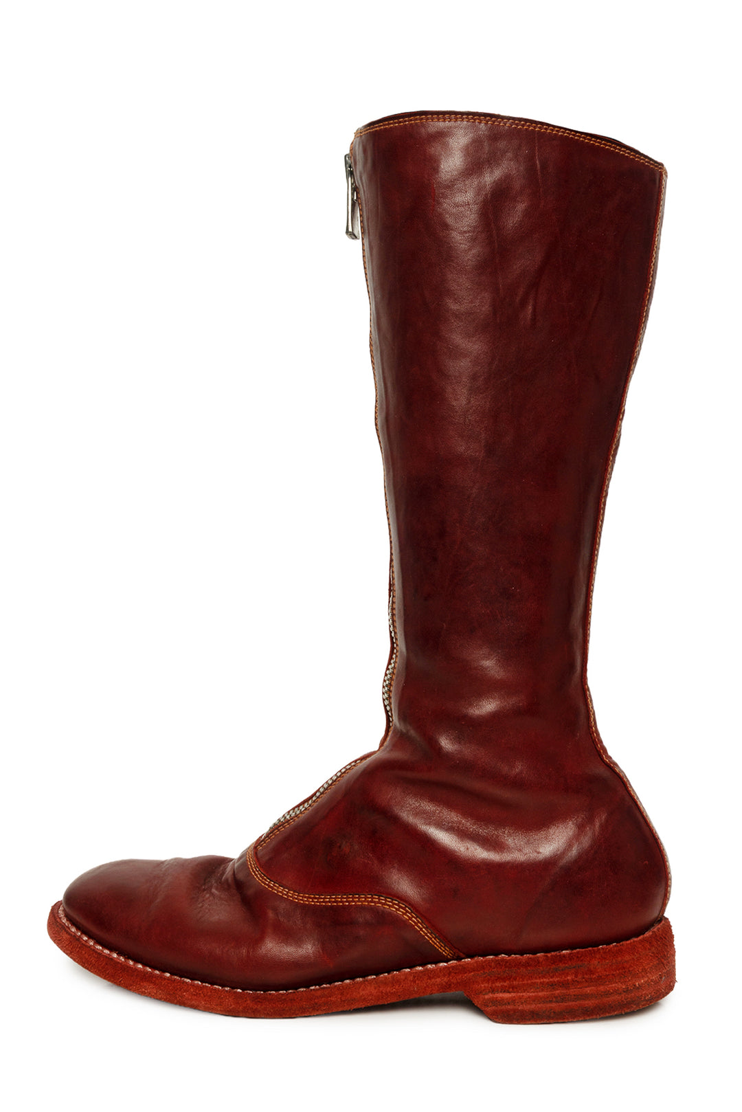 GUIDI Size 37 410 Front Zipper High Boots