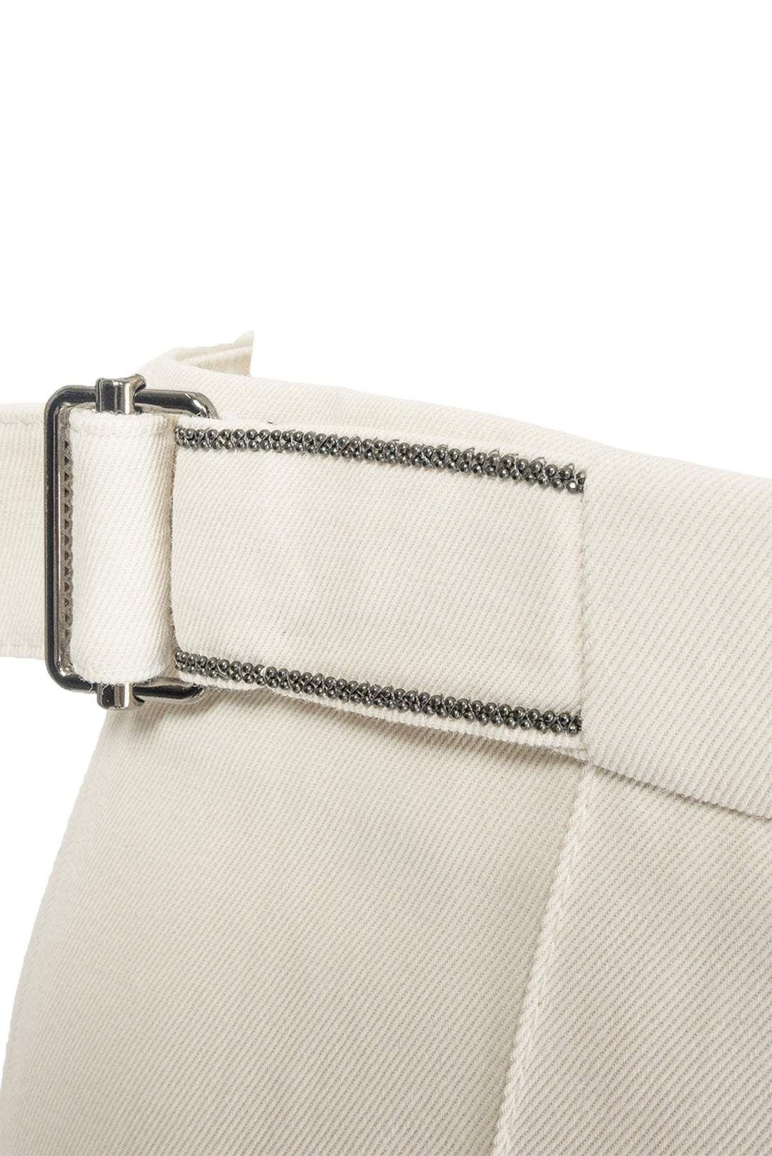 Brunello Cucinelli Size 10 Bead-Embellished Pleated Mini Skirt