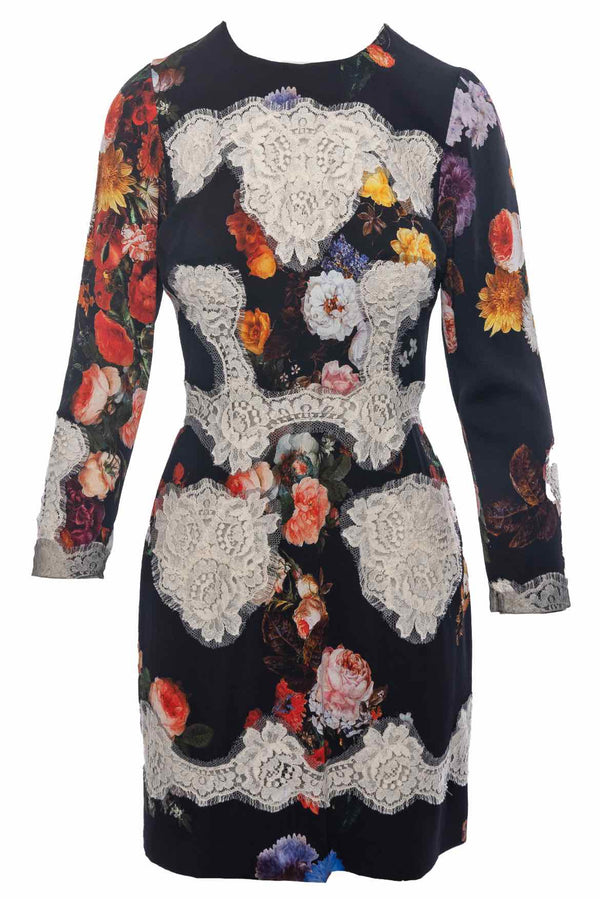 Dolce & Gabbana Size 42 Floral Lace Dress