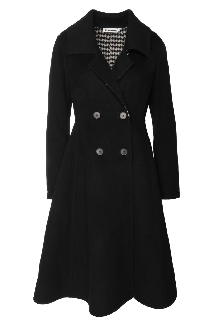 Jil Sander Size 36 Double Breasted Virgin Wool Coat