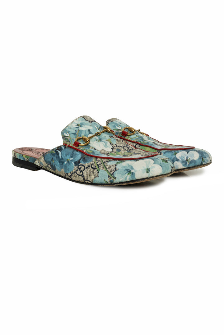 Gucci Size 38.5 Princetown GG Blooms Loafer