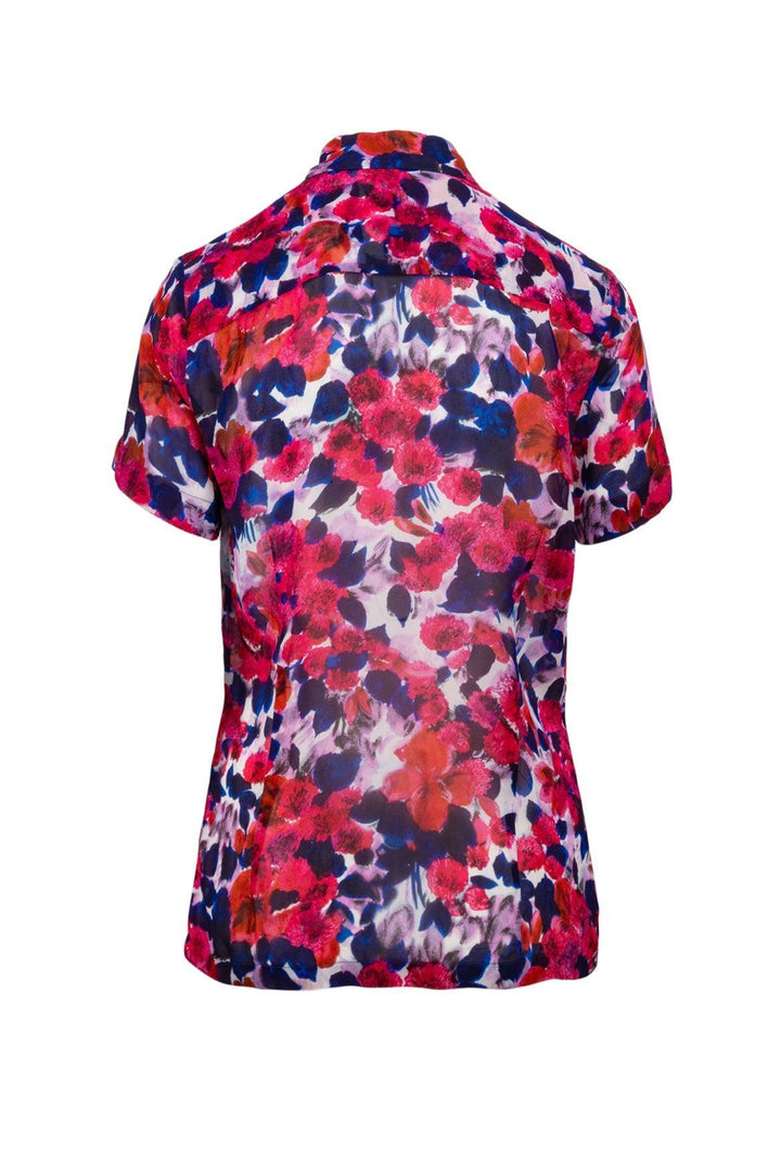 Dries Van Noten Size 38 Floral Sheer Blouse