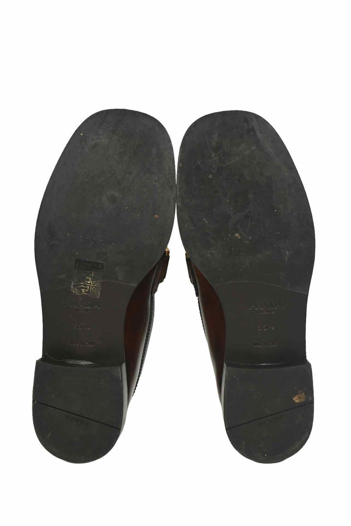 Prada Size 35.5 Buckle Loafers