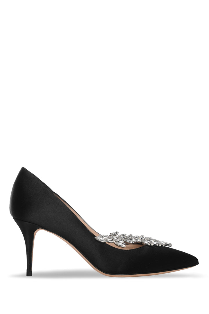 Manolo Blahnik Size 36 Nadira Satin Jewel Buckle Pumps
