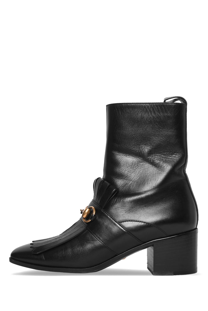 Gucci Size 36 Horsebit Fringe Ankle Boots