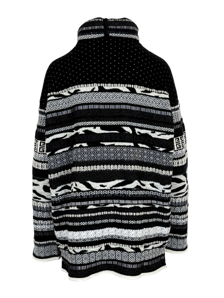 Givenchy Size S 4G Stitched Printed Oversized Turtleneck Sweater
