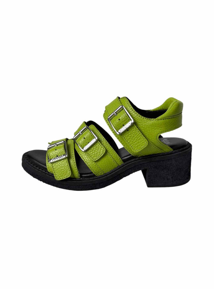 Fluevog Size 9 Dawdler Triple Strap Leather Sandals