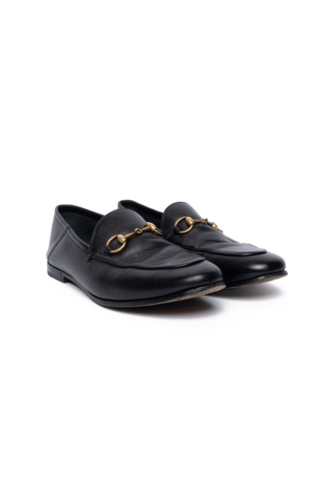 Gucci Size 36.5 Horsebit Leather Loafers