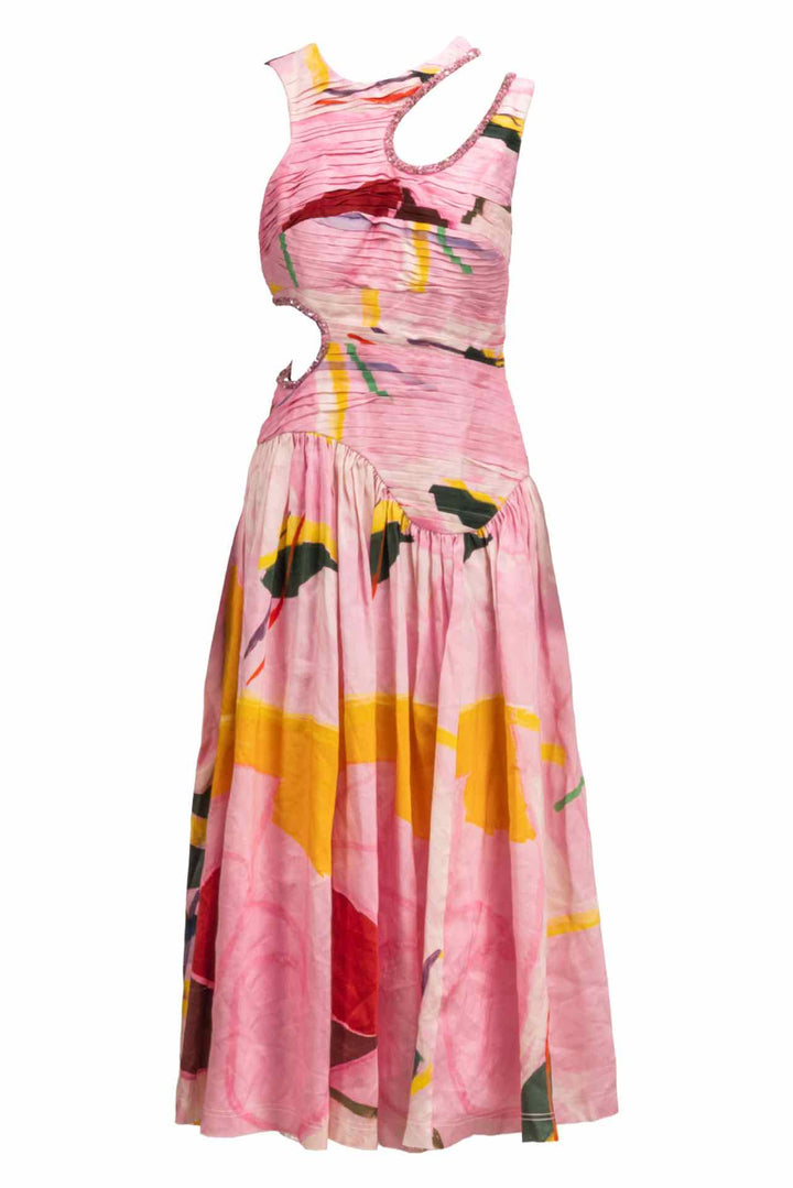 Aje Size 12 Jolie Cut-Out Midi Dress