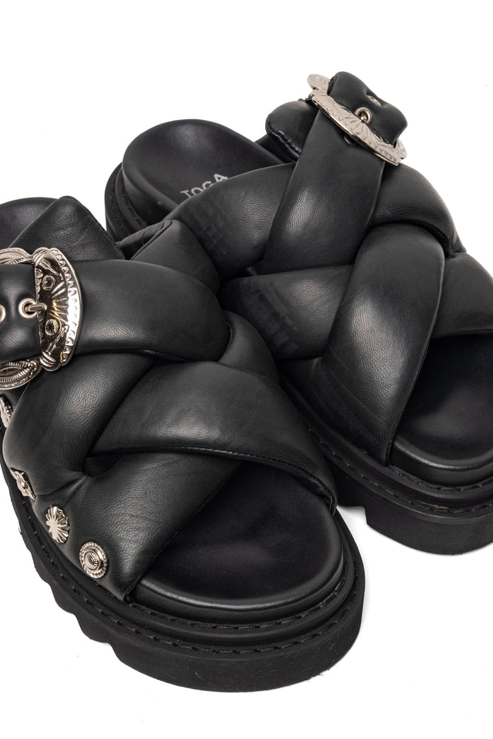 Toga Pulla Size 38 Virilis Padded Leather Sandals