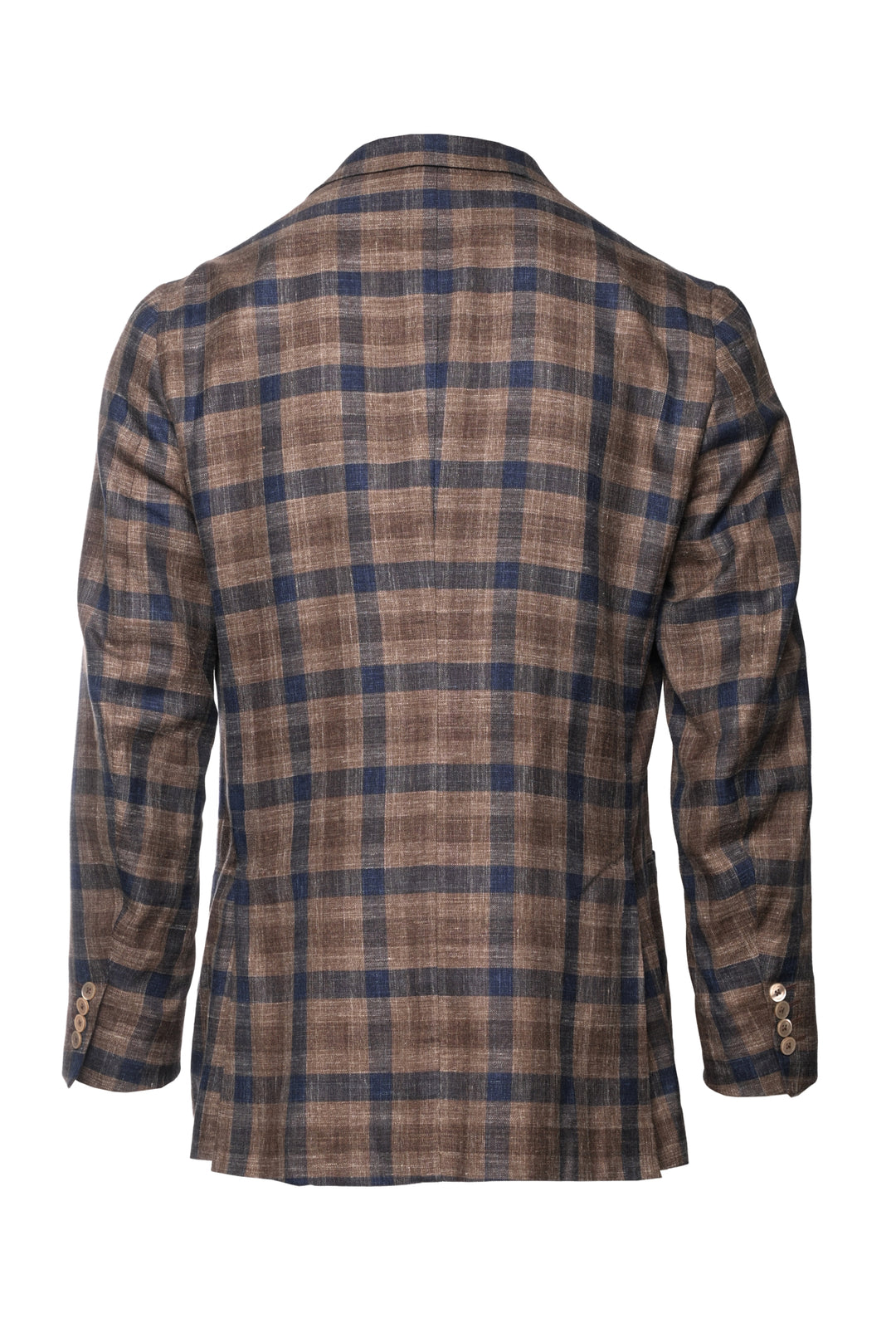 Isaia Size 40 Men's Check Print Wool, Silk & Linen Blend Dustin Blazer