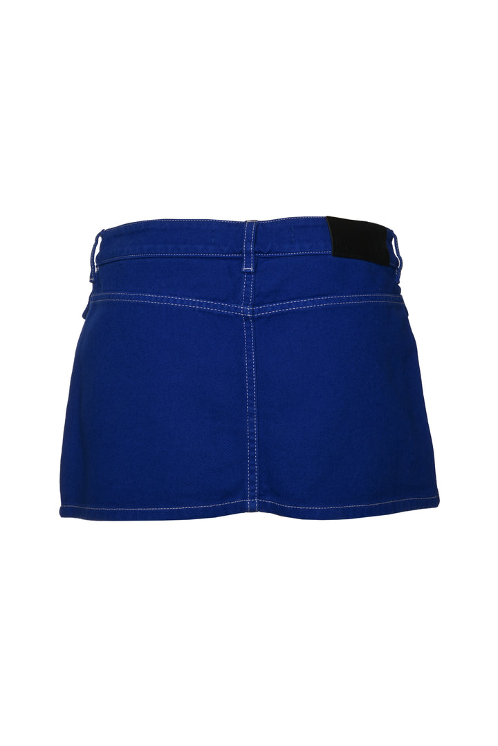 Dion Lee Size 2 Denim Cargo Mini Skirt