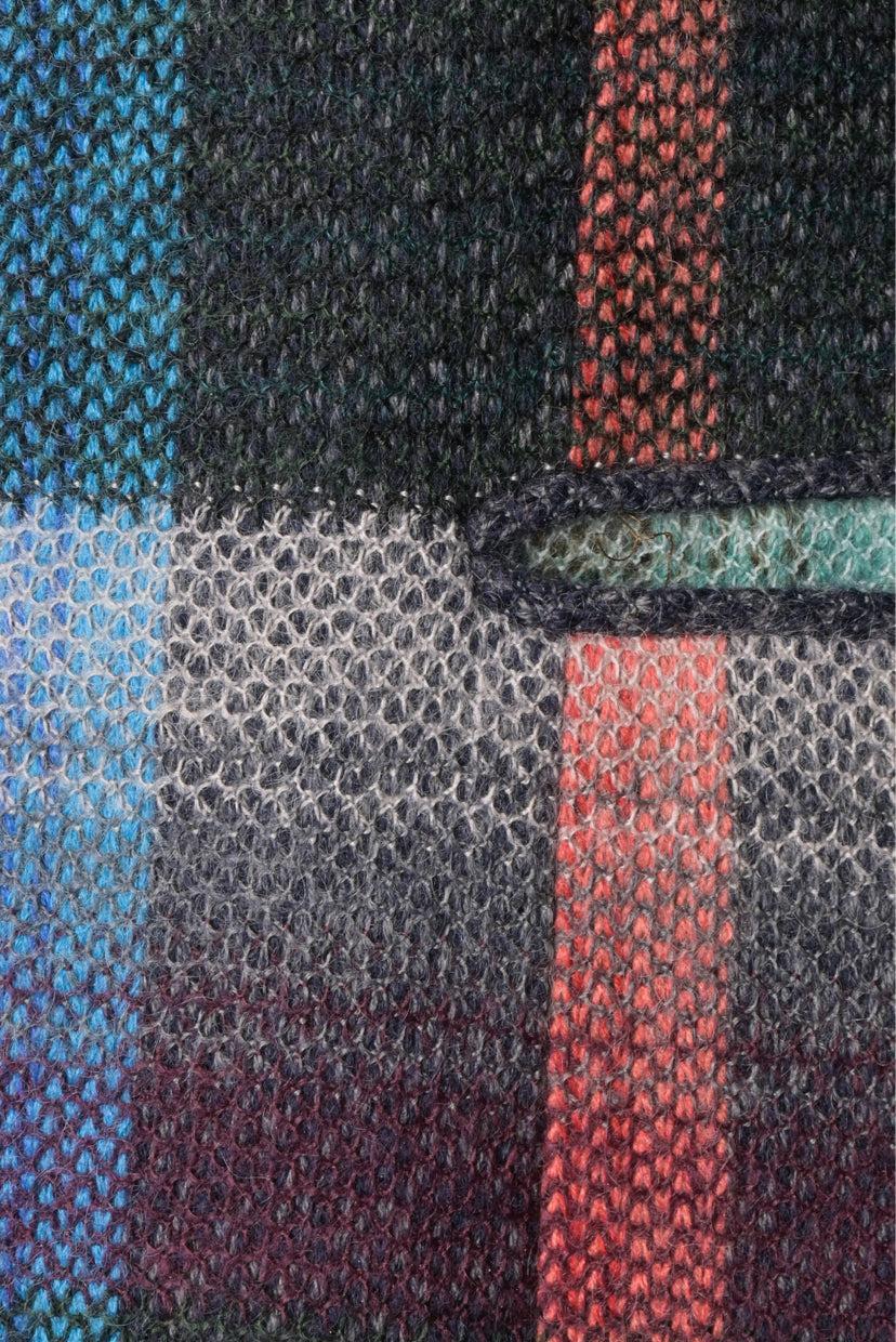 Missoni Size 40 Multi-colour Check Mohair Blend Coat