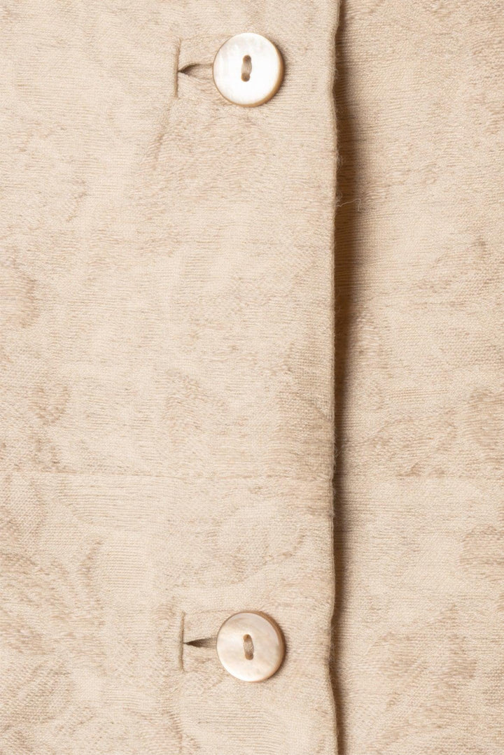 Cinzia Rocca Size 10 Collarless Jacquard Coat