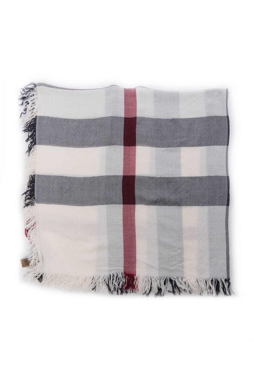 Burberry Check Print Wool Scarf