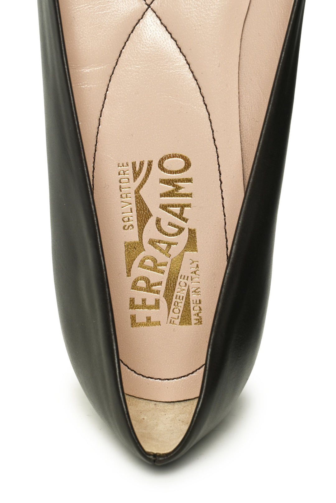 Salvatore Ferragamo Size 6.5 Nappa Leather Bow Varina Ballet Flats