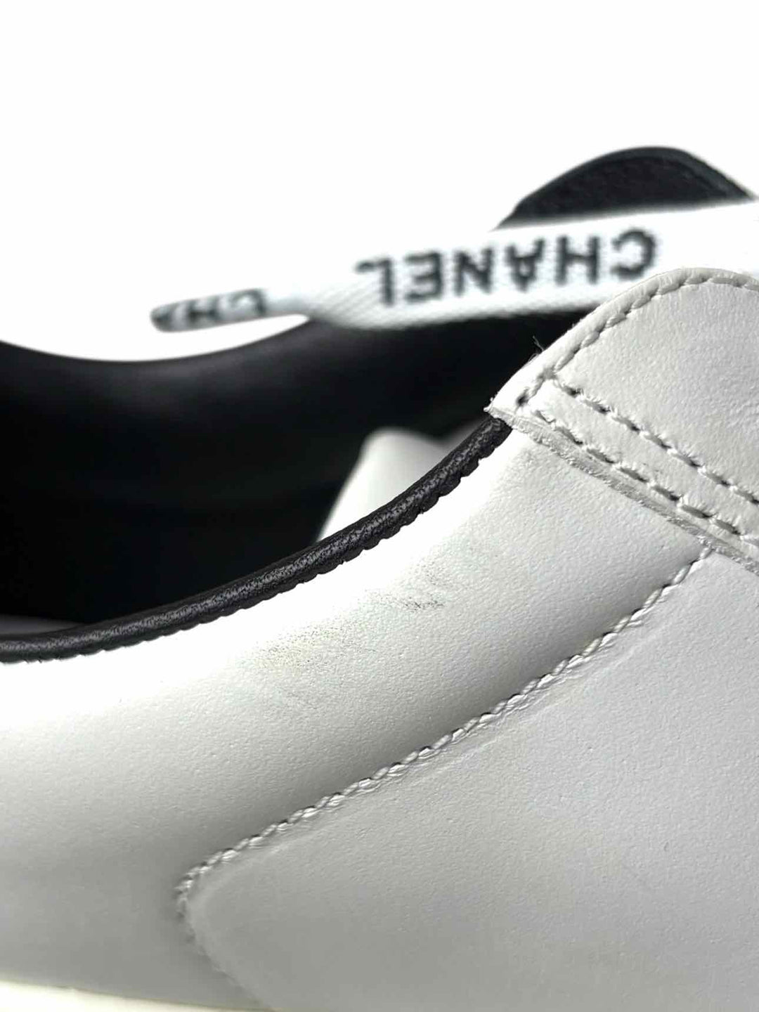 Chanel Leather Logo  Size 36.5 Sneaker