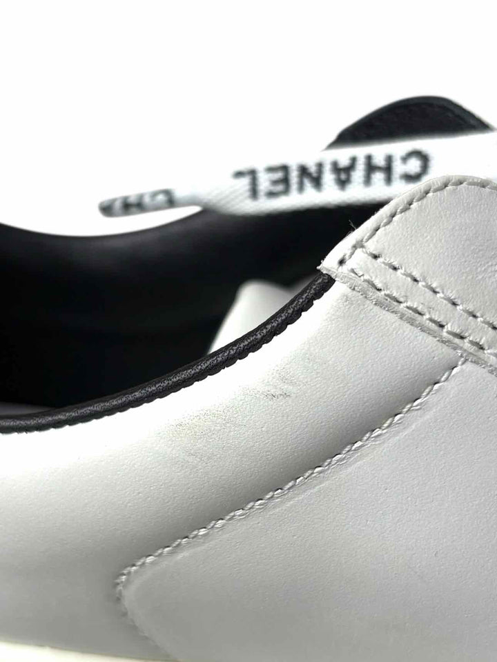 Chanel Leather Logo  Size 36.5 Sneaker