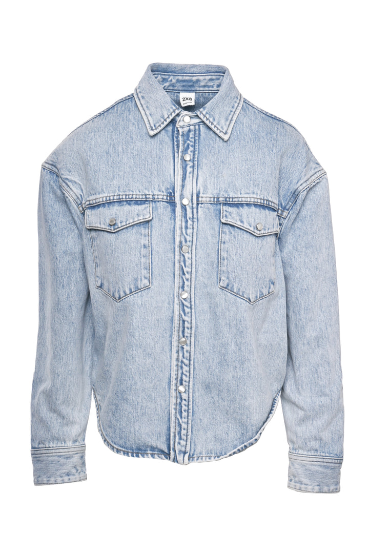 Wardrobe.NYC Size 2XS Denim Shirt Jacket