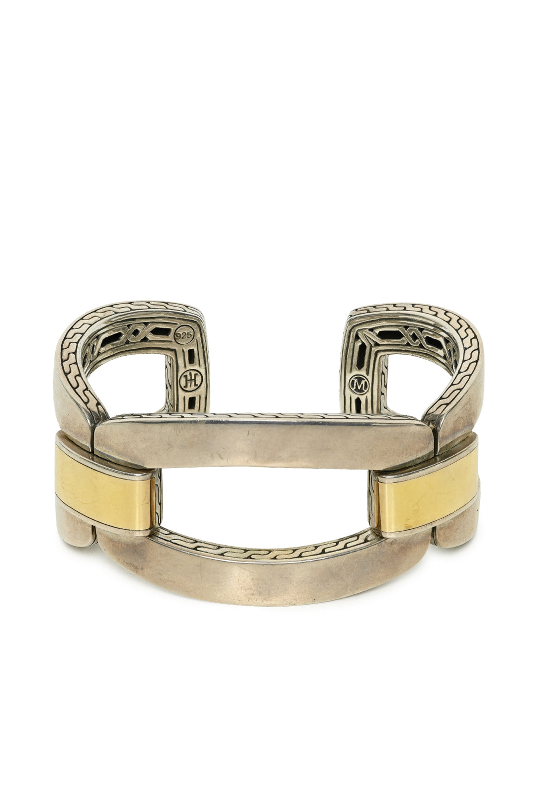 John Hardy Sterling Silver & 22K Gold Link Cuff