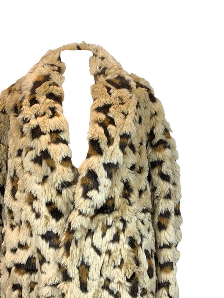 Junya Watanabe Size S Jacquard Cheetah Faux Fur Coat