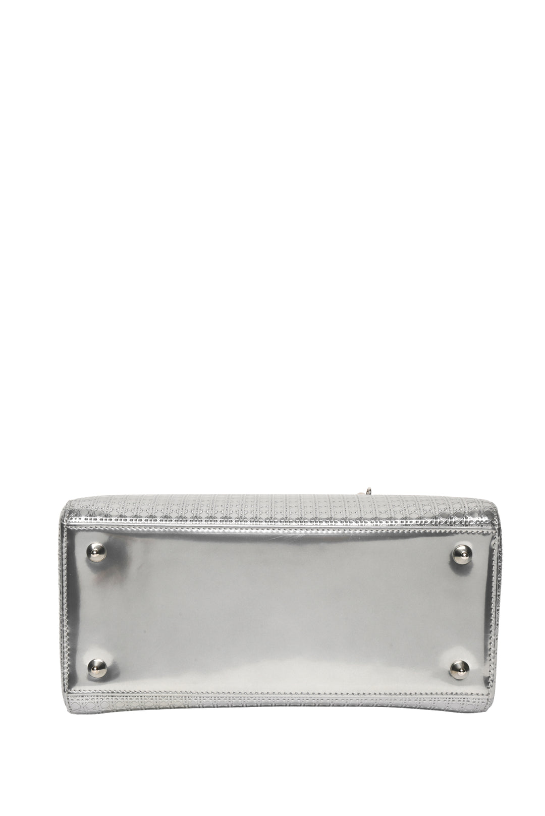 Dior 2015 Metallic Patent Micro-Cannage Medium Lady Dior Bag