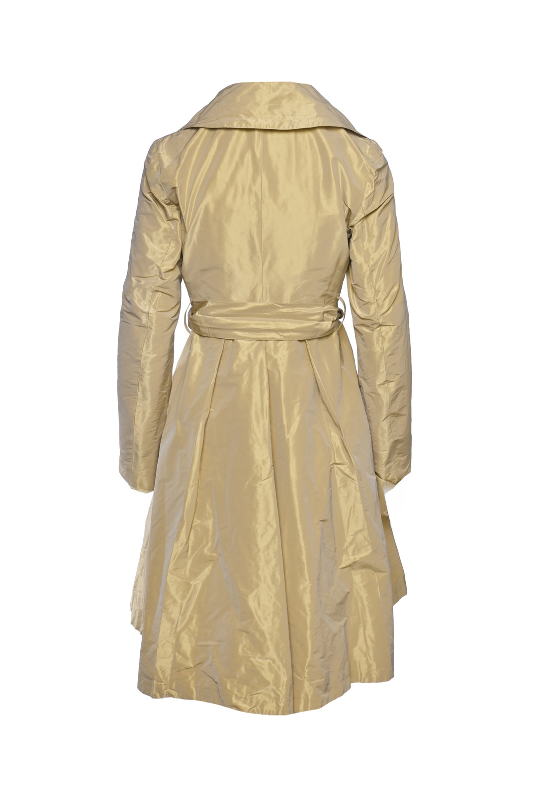 Burberry London Size 6 Metallic Pleated Trench Coat