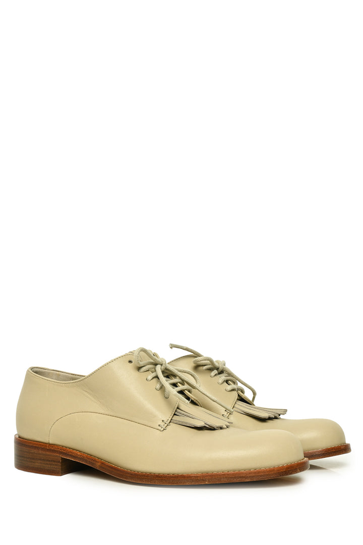 Loro Piana Size 37 Leather Lace-Up Oxfords