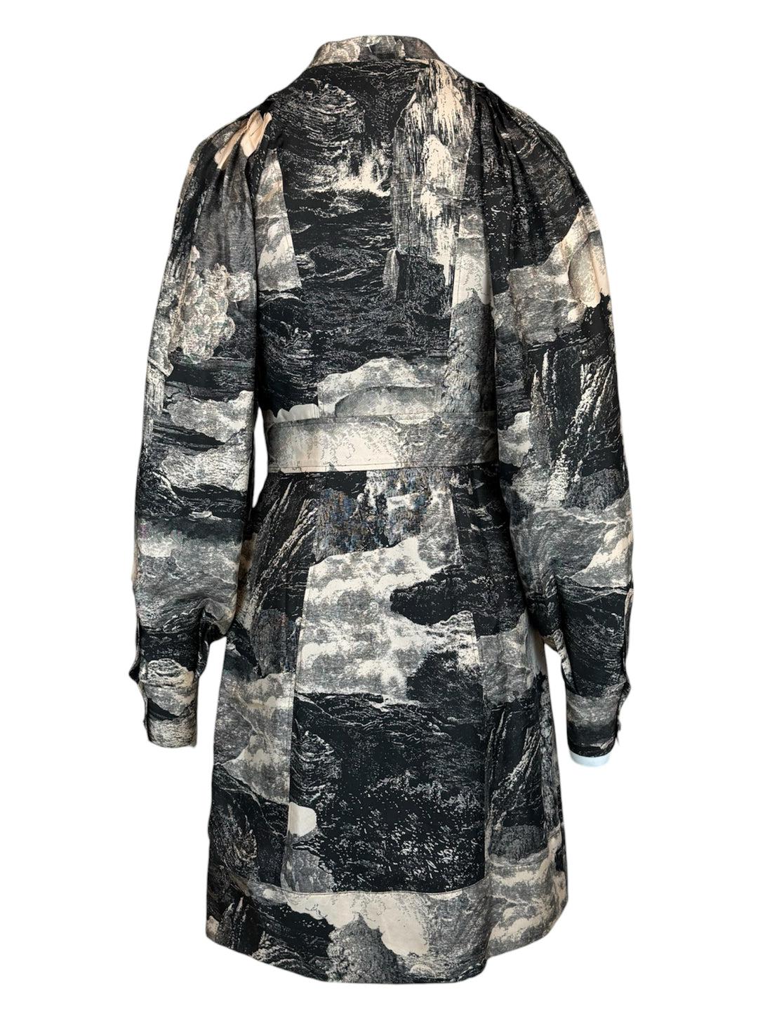 Burberry Size 2 Pascala Dreamscape Print Silk Shirt Dress